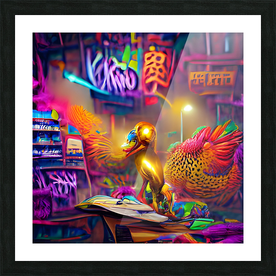 Peacock Strip Picture Frame Printing