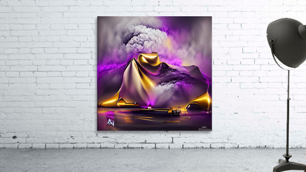 Purple Volcano Wall Preview