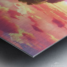 Majestic Anime-Style Waterfall Sunset – A Dreamlike Cloud Aesthetic Metal print