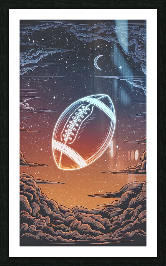 Celestial Touchdown – Cosmic Football Fantasy Picture Frame print