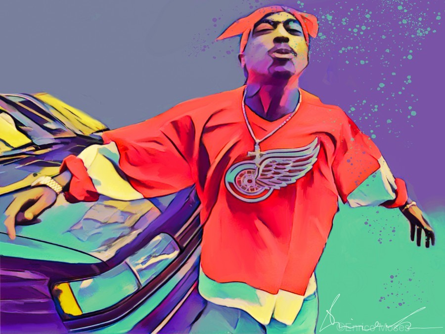 Tupac Shakur - Dont Give a Fuck by Enrico Moses Wall Art