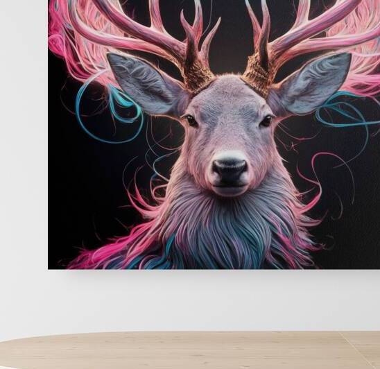 a majestic deer with intricately detailed antlers by pictoriopro