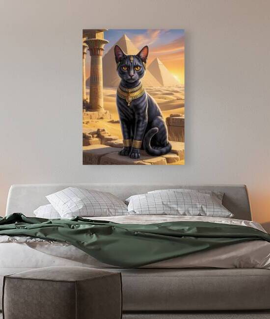 Royal Egyptian Cat Guardian of the Pyramids by Golden Nile Studio