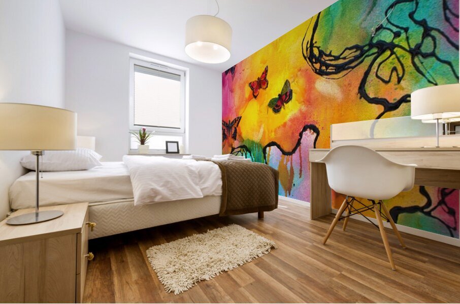Springtime at Butterfly Cavern P4 Mural print