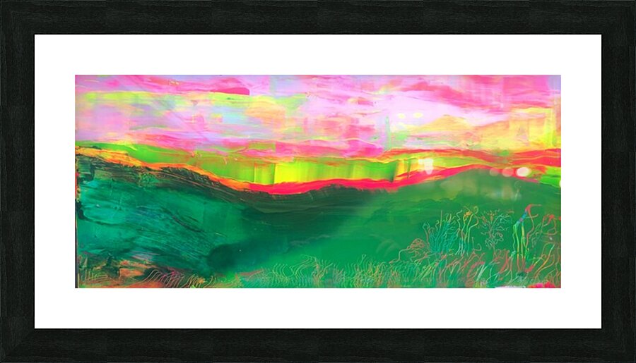 Green Mountain Picture Frame print