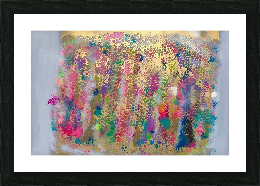 Gold Bubble Picture Frame print