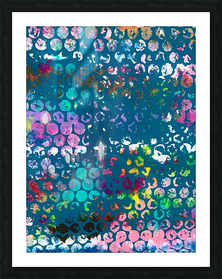 Orb Teal Picture Frame print