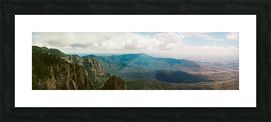 The Sandias A Panoramic View Picture Frame print