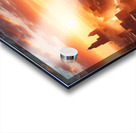 Sunrise over Timbuktu as a camel caravan passes through the town - View  4 Acrylic print