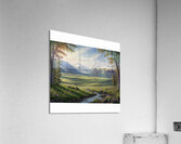 a stunning hyper realistic landscape mural featur Acrylic Print