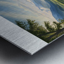 a stunning hyper realistic landscape mural featur Metal print