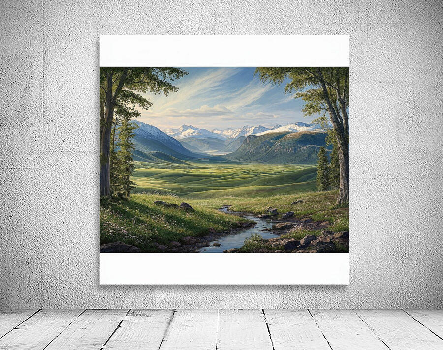 a stunning hyper realistic landscape mural featur Wall Preview