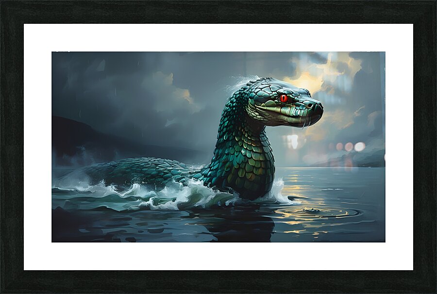 The Phantom of Loch Ness Picture Frame print