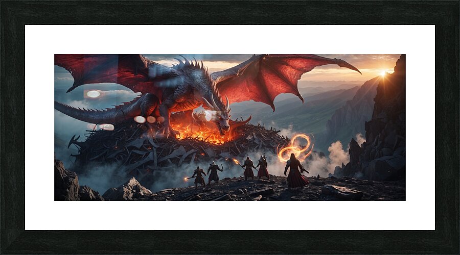 Dragons Nest Picture Frame print
