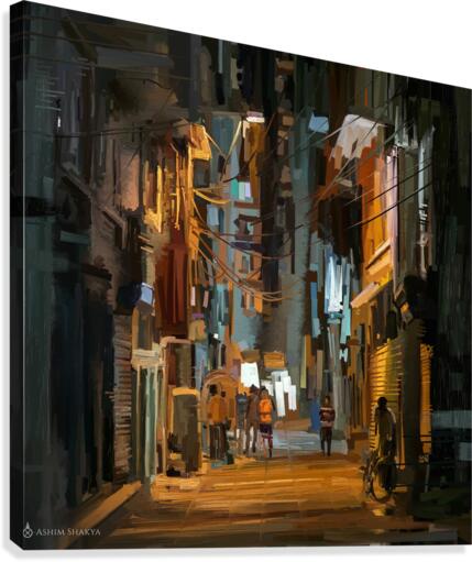 LateNightStreet Canvas Print