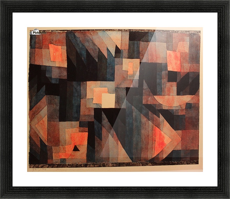 Gradation Red Picture Frame print