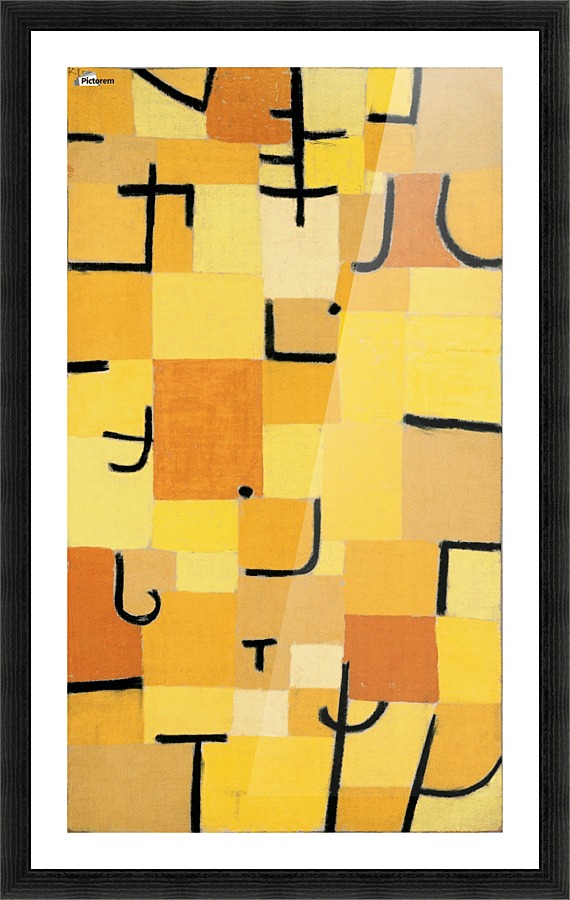 Characters in yellow Picture Frame print