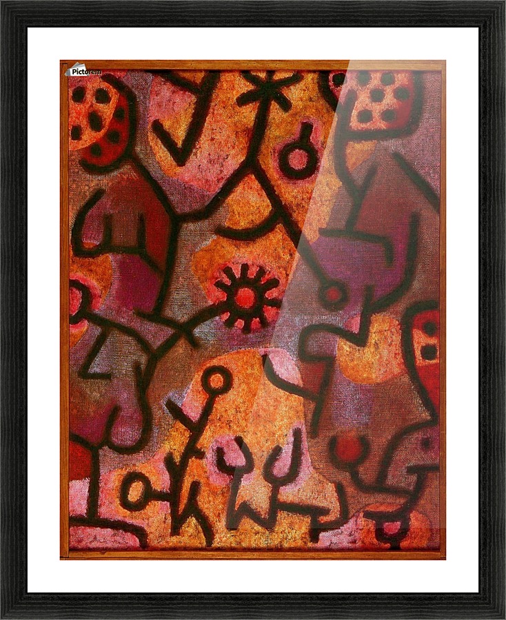 Flora on rocks sun Picture Frame print