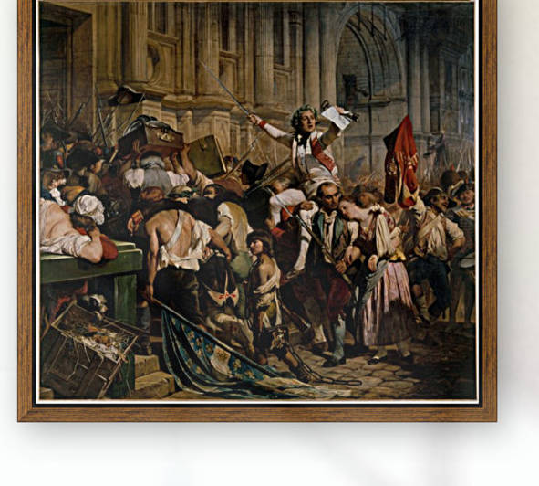 Les vainqueurs de la Bastille devant l Hotel de Ville le 14 juillet 1789 by Paul dela roche