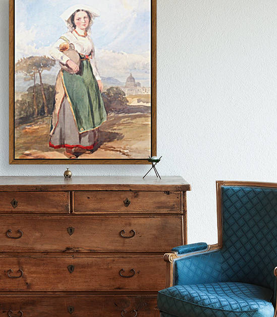 An Italian peasant girl by Penry Williams