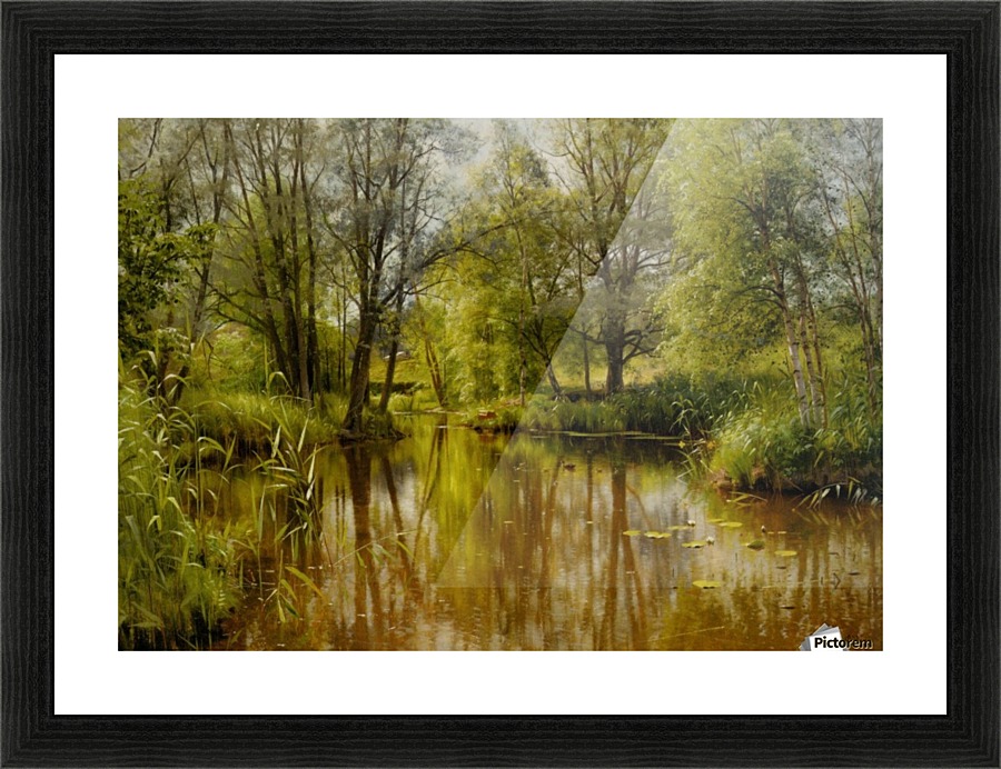 Landscape in a sunny spring day Picture Frame print