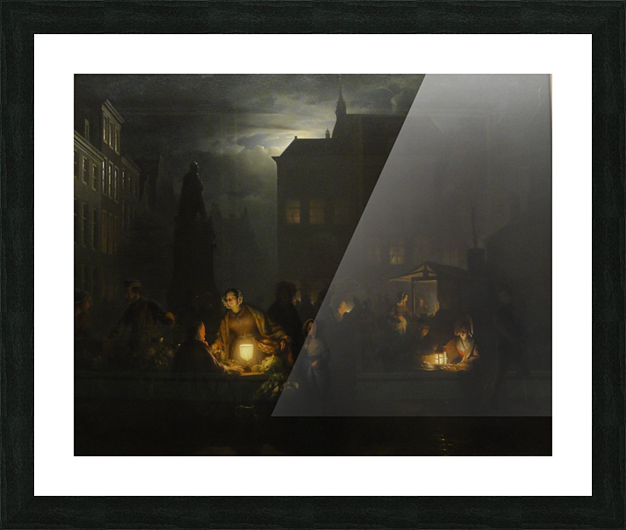 Markt in Antwerpen Picture Frame print
