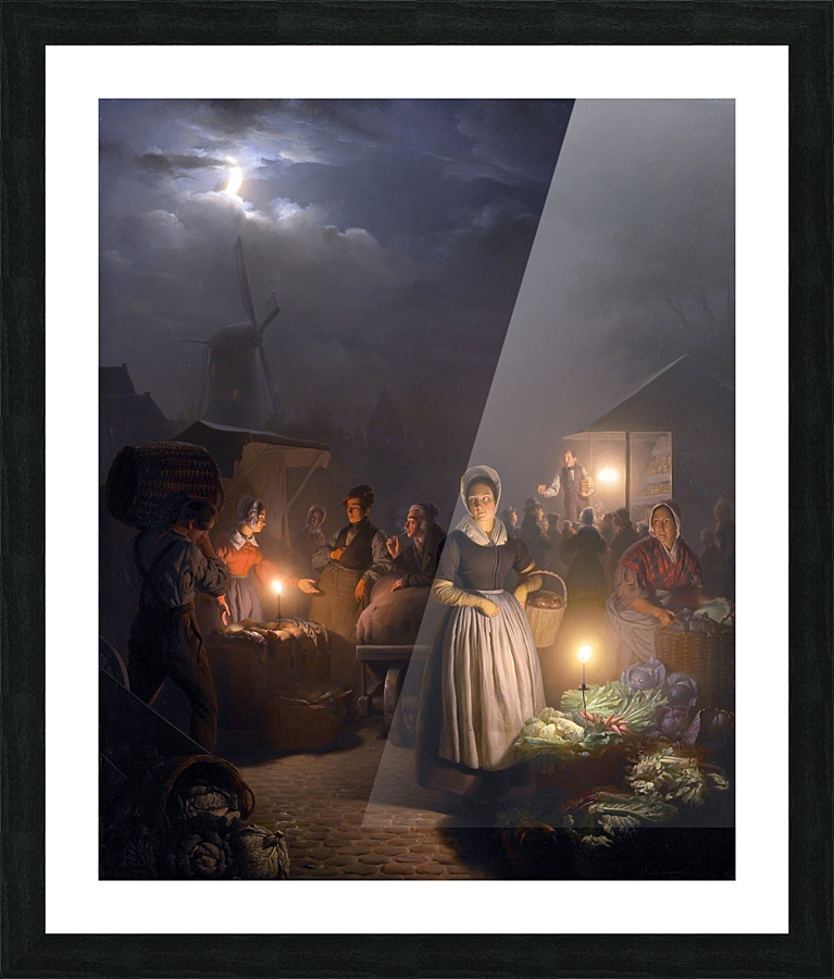 Vegetables market Picture Frame print