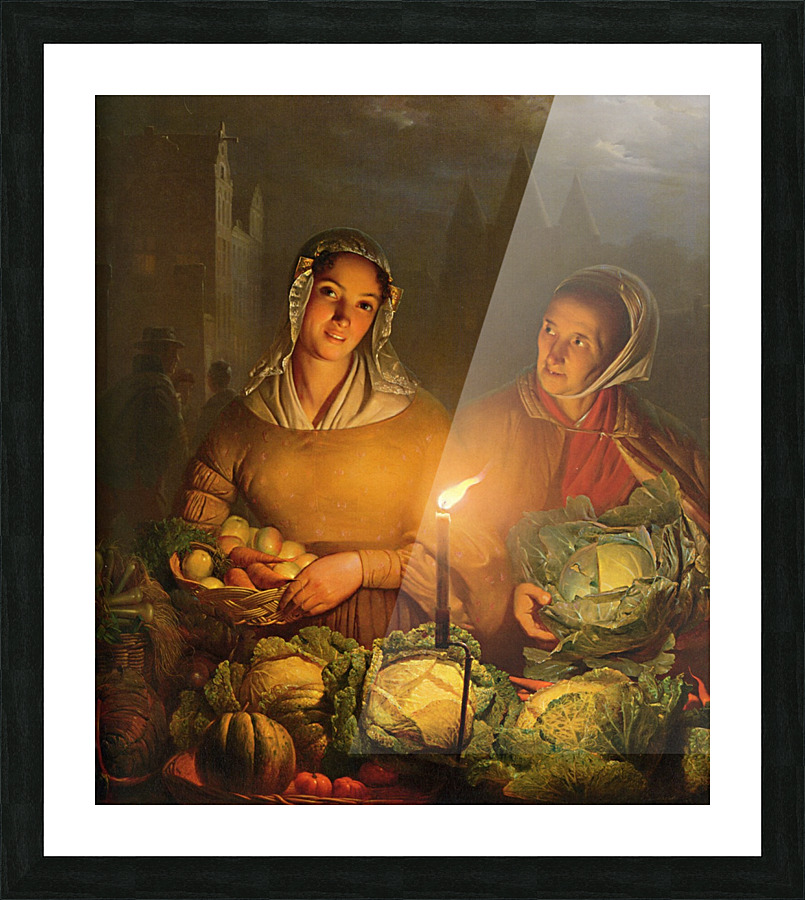 Vegetable Market Picture Frame print