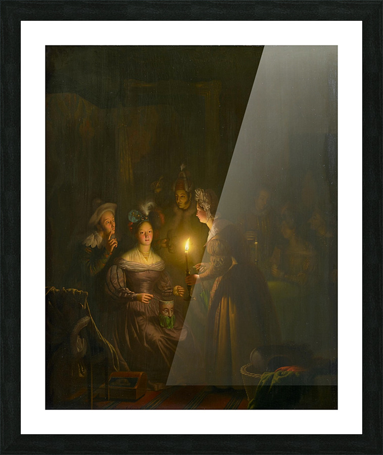 1870 Brussels Carnival Picture Frame print