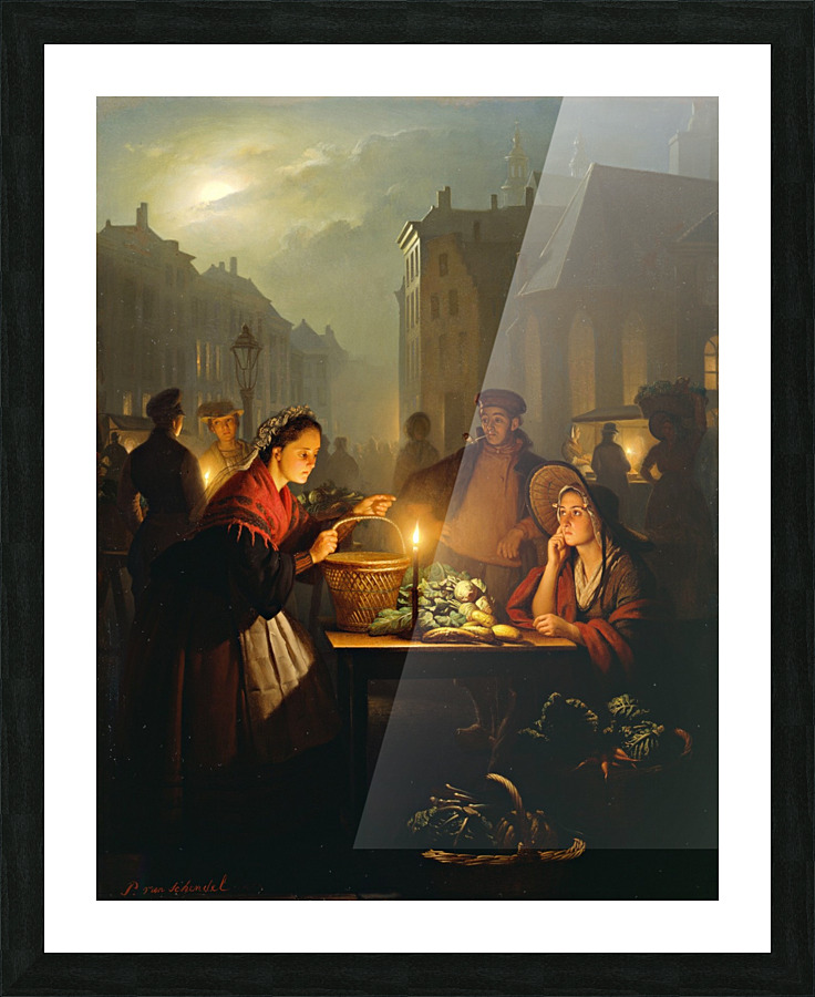 Night market Picture Frame print