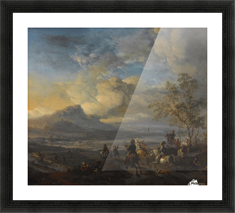 Reigerjacht Picture Frame print
