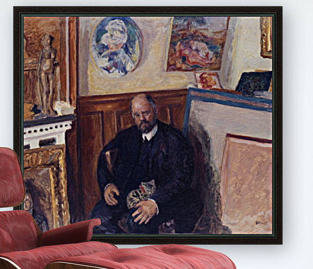 Portrait d Ambroise Vollard au chat by Pierre Bonnard