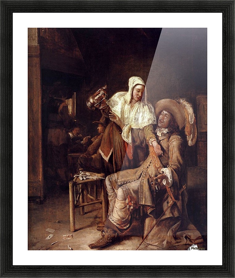 The empty glass Picture Frame print