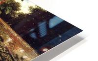 Figures drinking in a courtyard HD Metal print