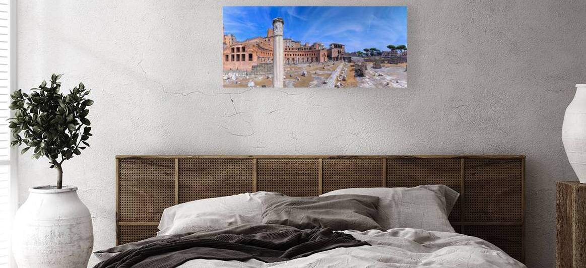 Urban view of Rome in Italy: the Imperial Fora with Trajans Market and Forum of Augustus. by Giuseppe Colasanto
