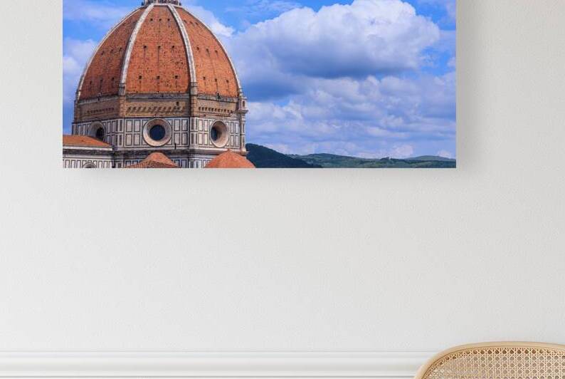 Cathedral of Santa Maria del Fiore in Florence Italy: detail view of Brunelleschis Dome. by Giuseppe Colasanto