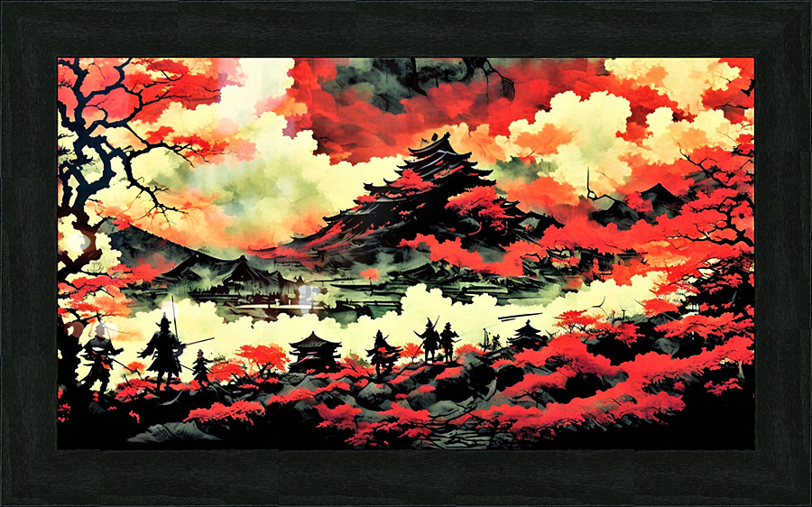 Samurai Fire Z Picture Frame Printing