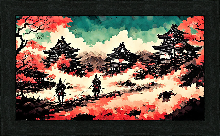 Samurai Fire A Picture Frame Printing