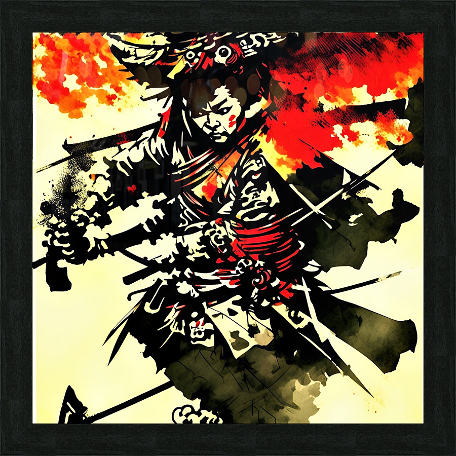 Samurai Fire R Picture Frame Printing