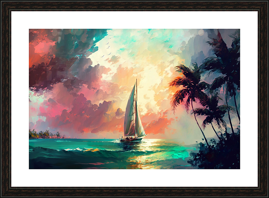 Lovers Island Picture Frame Printing