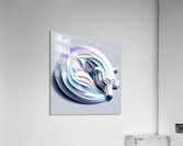 Sleeping Polar Bear Paper Art Acrylic Print