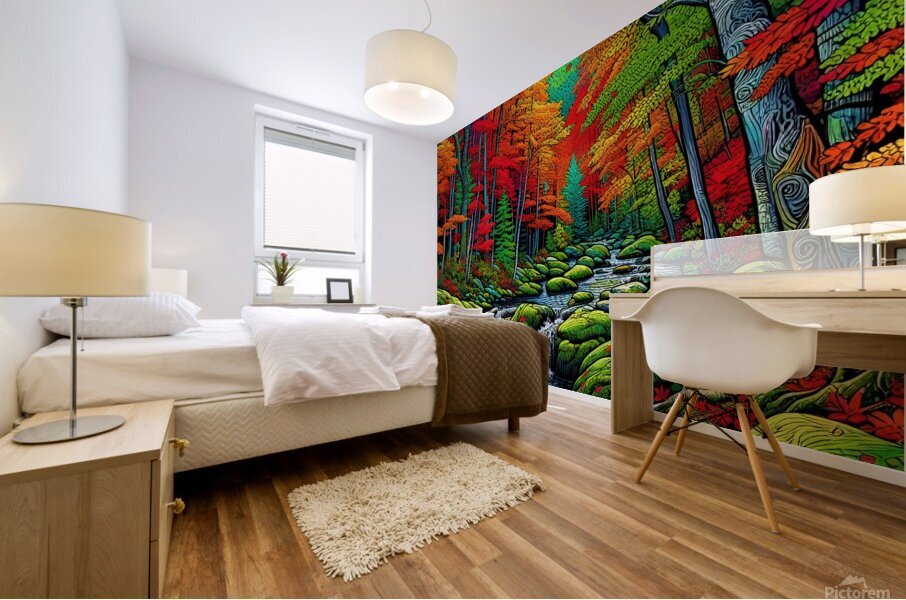 Fall in New Hamphire Mural print