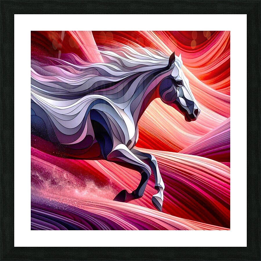 Ghost Horse in Sandstone Canyon Picture Frame print