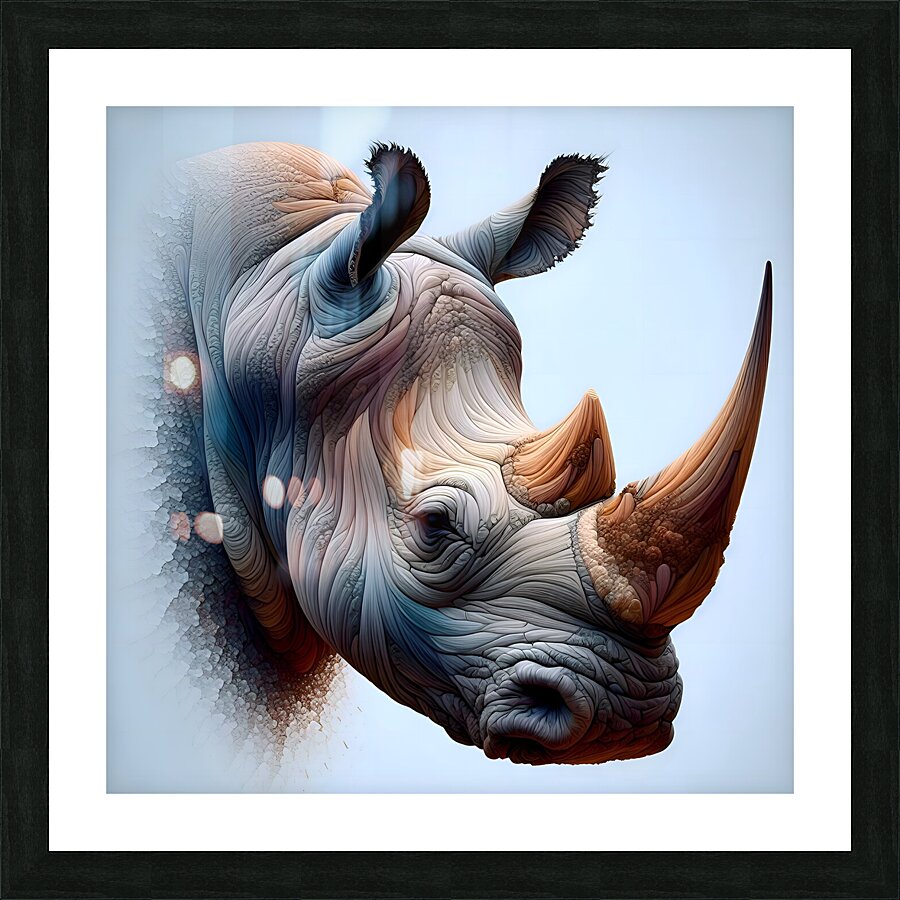 Rhino Picture Frame print