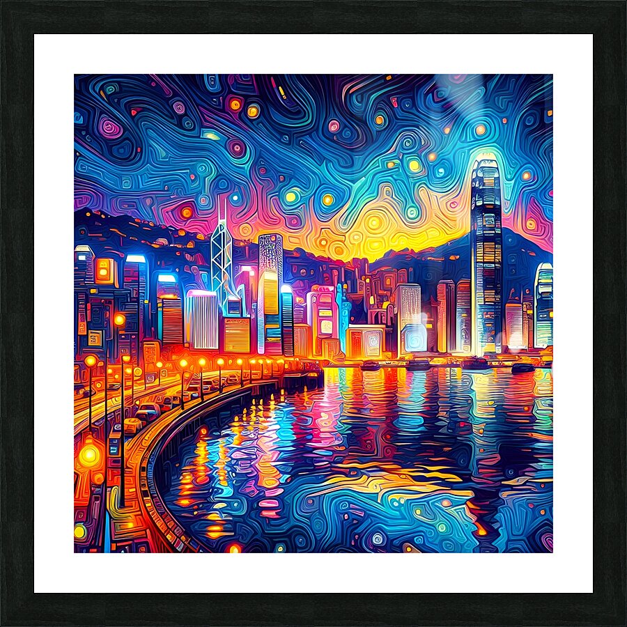 Hong Kong Harbor Picture Frame print