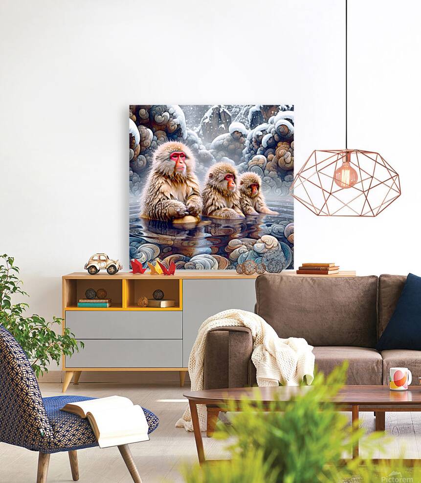 Macaques in hot spring Reproduction