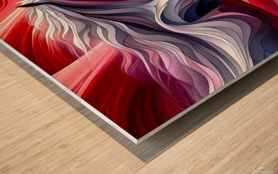 Ghost Horse in Sandstone Canyon Wood print