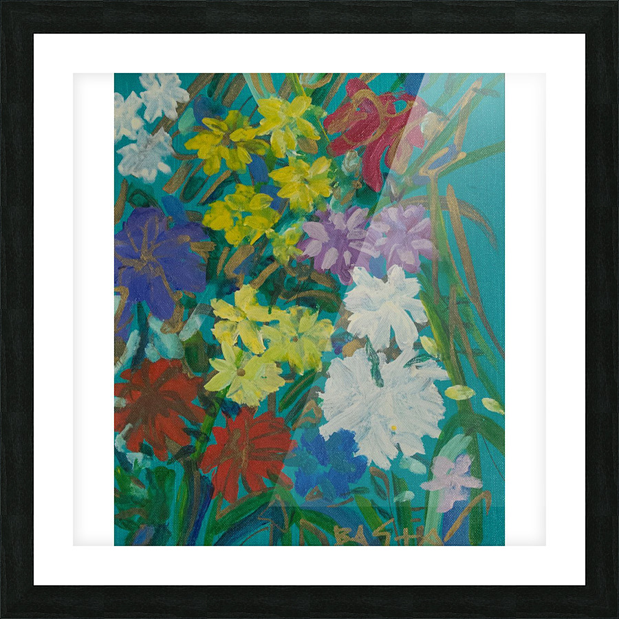 Flower Garden Picture Frame print