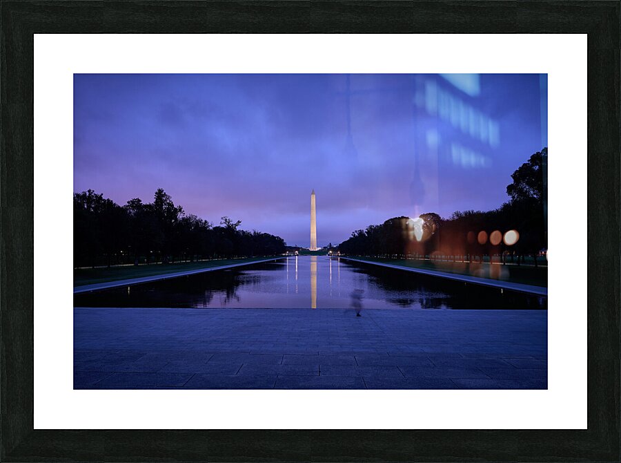 Washington Monument Runner Reflecting Pool Picture Frame print