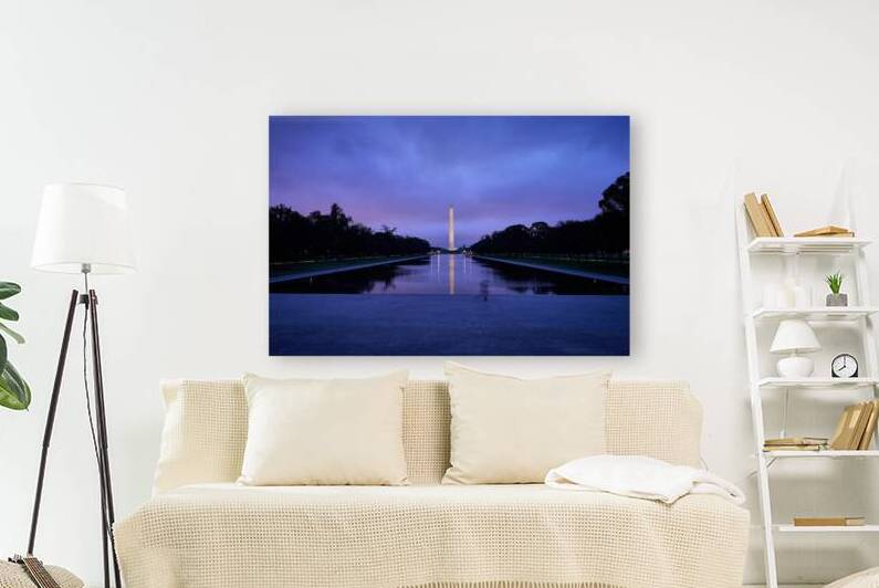 Washington Monument Runner Reflecting Pool by Len Spoden